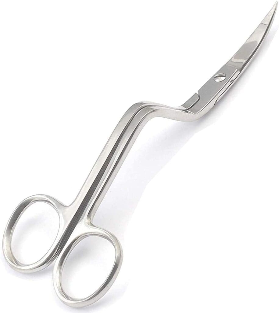double curved embroidery scissors