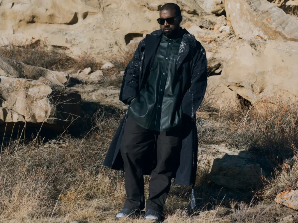 Kanye west in oversized clothes