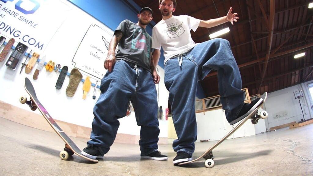 skaters in baggy jeans 