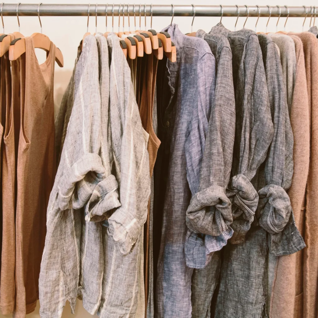 linen clothes on hanger